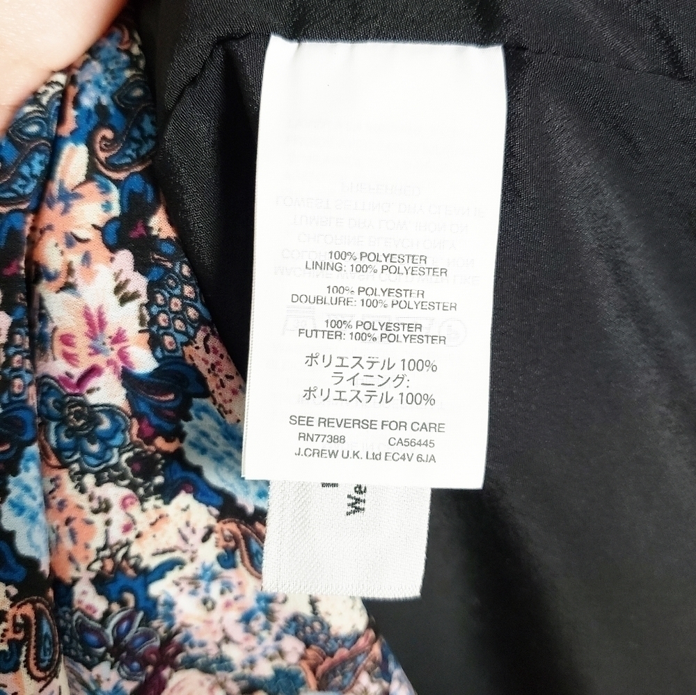 J. CREW Ruffle Hem Dress in Paisley Floral - Picture 6 of 6